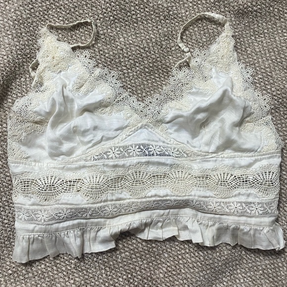 🤍3/35  ZARA Lace bralette style top - Picture 1 of 3